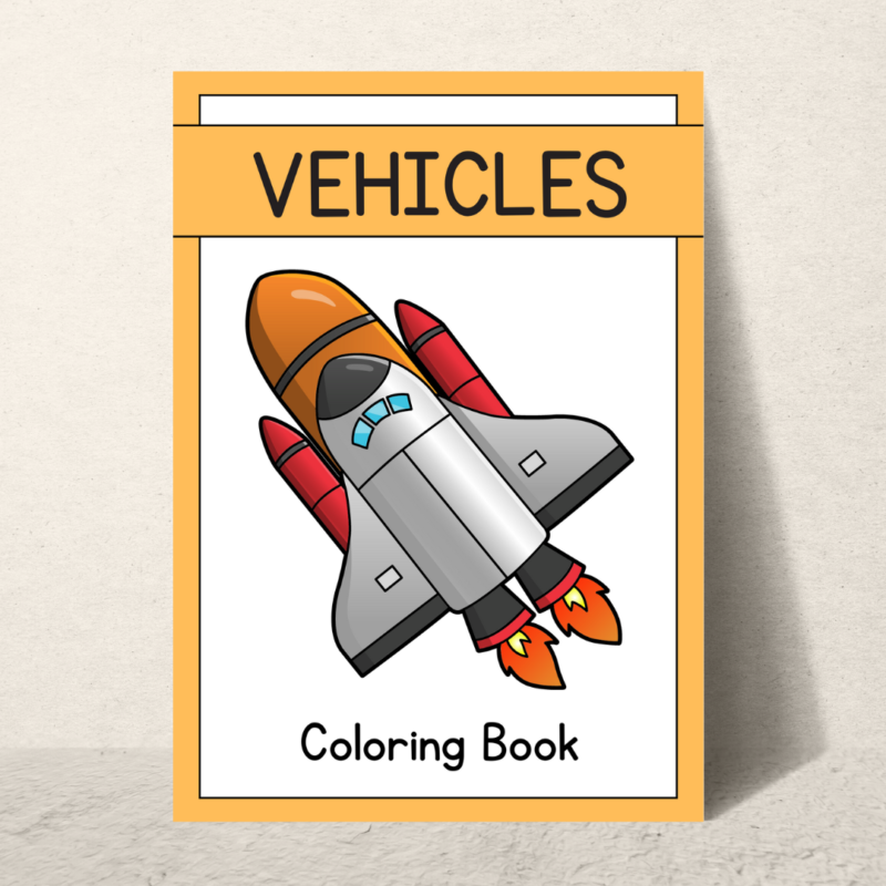 Vehicles Coloring E-Book